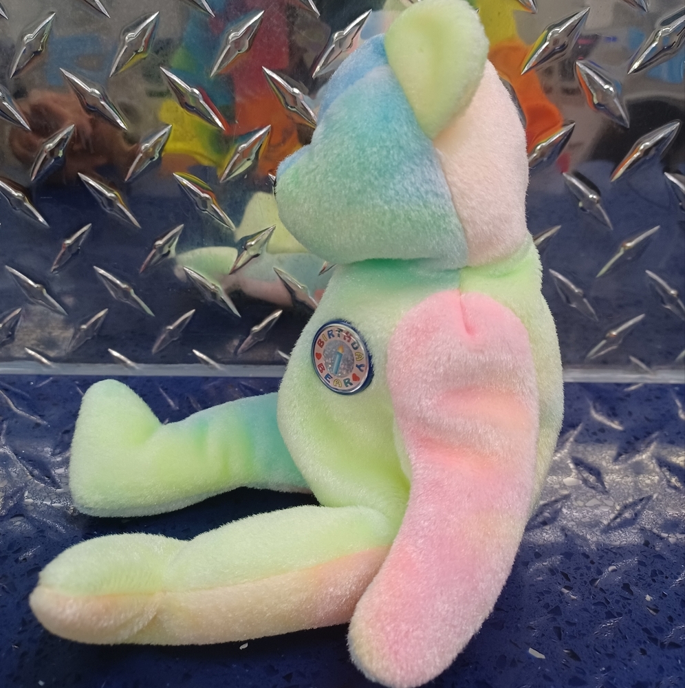 -Birthday Bear  “BB Bear” TY Beanie Baby – 1999 Original, RARE - Picture 2 of 10